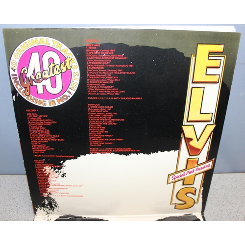 616 - Elvis Presley: 2 x 1978 coloured vinyl albums, to incl double pink pressed vinyl album '40 Greatest ... 