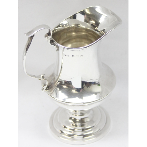 1099N - An antique Georgian style silver cream jug, Birmingham 1924 by Docker & Burn, approx 11cm tall, appr... 