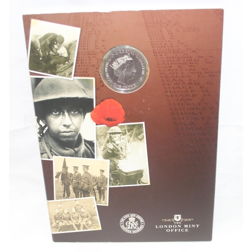 1250A - The London Mint Office, A War to End all Wars, five coin set to include The WW I Centenary Lone Sold... 