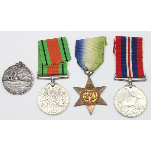 1420 - A George V and WW2 Royal Navy medal group with George V LSGC medal awarded to M8758 A.H. Minard SRA ... 