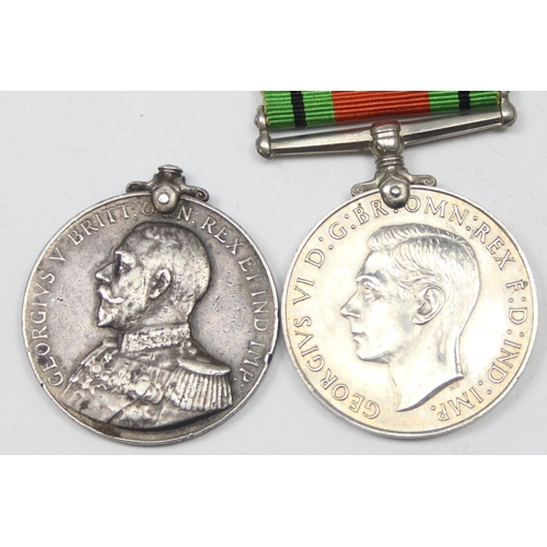 1420 - A George V and WW2 Royal Navy medal group with George V LSGC medal awarded to M8758 A.H. Minard SRA ... 