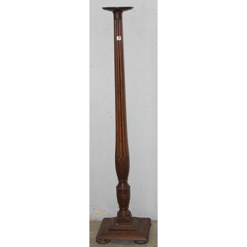 35 - A large antique mahogany plant stand or torchère, approx 160cm tall