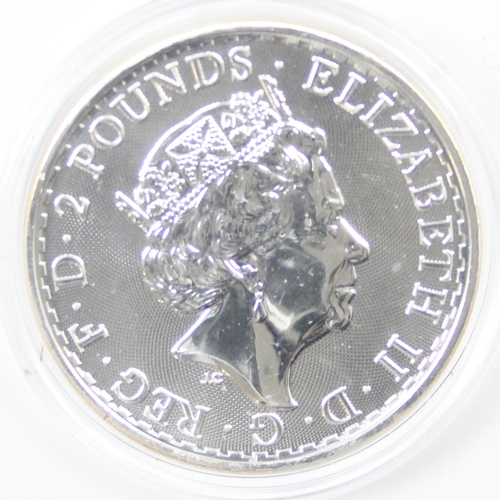 1299J - 2023 .999 fine silver 1oz Britannia coin with capsule