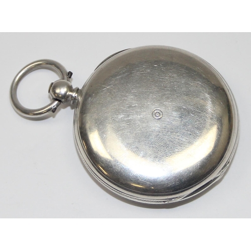 1338 - An antique silver case full hunter pocket watch with fusee movement, London 1870, movement marked fo... 