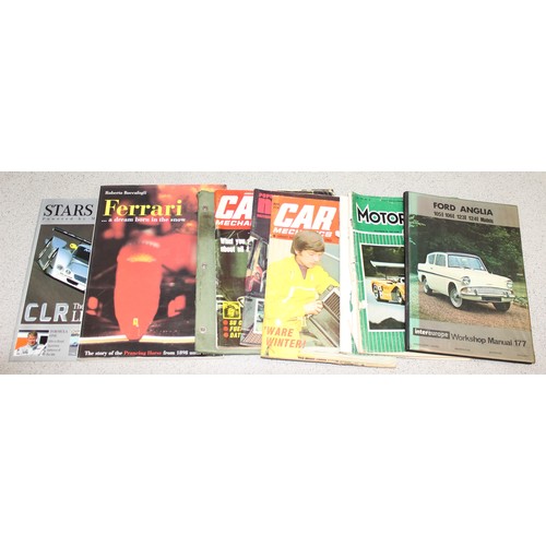 731 - A selection of motoring publications to include Haynes manuals and MotorSport magazines