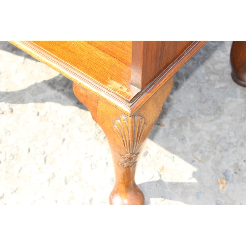 14 - A vintage walnut pot cupboard or bedside table, approx 40cm wide x 40cm deep x 75cm tall