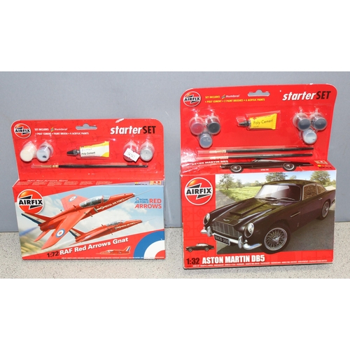 1506 - 2 Airfix model kits, Red Arrow and an Aston Martin DB5 and a Tonka toy helicopter (3)