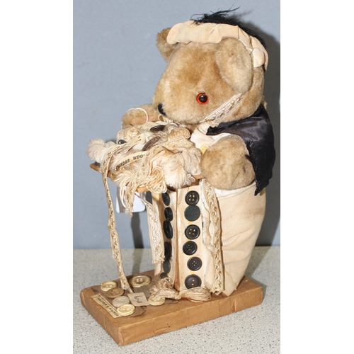 1518 - 2 vintage teddy bears to incl a jointed mohair Paws & Claws bear with growler and glass eyes and a s... 