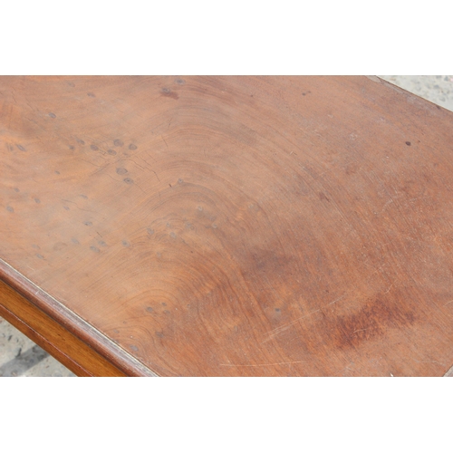 17 - An antique mahogany console table with single drawer, approx 86cm wide x 42cm deep x 78cm tall