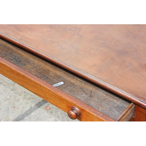 17 - An antique mahogany console table with single drawer, approx 86cm wide x 42cm deep x 78cm tall