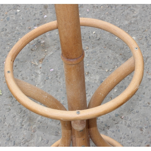 31 - A vintage bentwood coat stand, approx 44cm diameter x 185cm tall