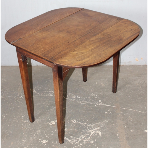 40 - 2 antique mahogany drop leaf tables, largest approx 135cm wide x 107cm deep x 72cm tall