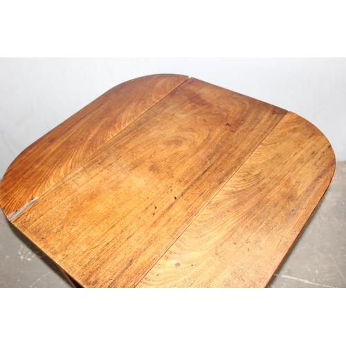 40 - 2 antique mahogany drop leaf tables, largest approx 135cm wide x 107cm deep x 72cm tall