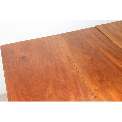 40 - 2 antique mahogany drop leaf tables, largest approx 135cm wide x 107cm deep x 72cm tall