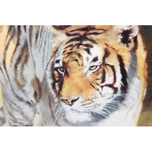 406 - After Leonard Pearman (British, 1912-2003), large framed print of a tiger, approx 90cm x 60cm