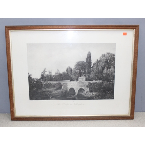 418 - 4 antique and later prints to include a David Cartwright military print and another titled the bridg... 