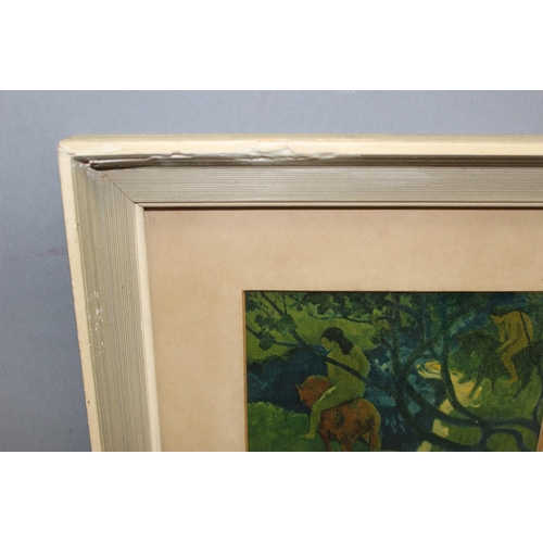 425 - 2 framed and glazed prints to incl The White Horse after the original by Paul Gauguin, and a female ... 