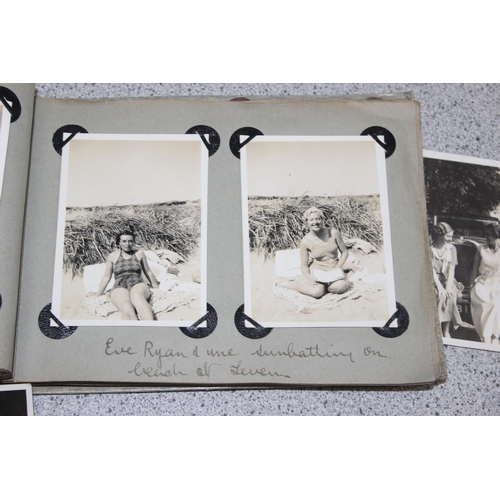 500 - A vintage photograph album depicting scenes of actors and some photographs of Blitz bomb damage duri... 