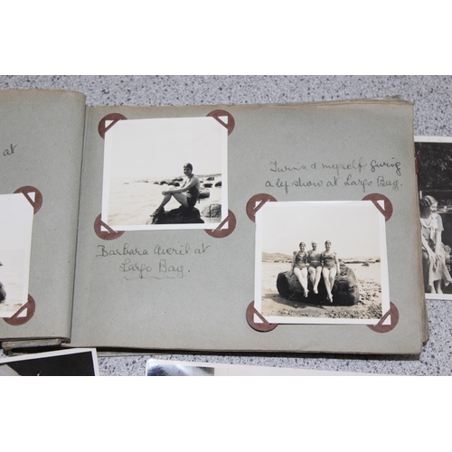 500 - A vintage photograph album depicting scenes of actors and some photographs of Blitz bomb damage duri... 