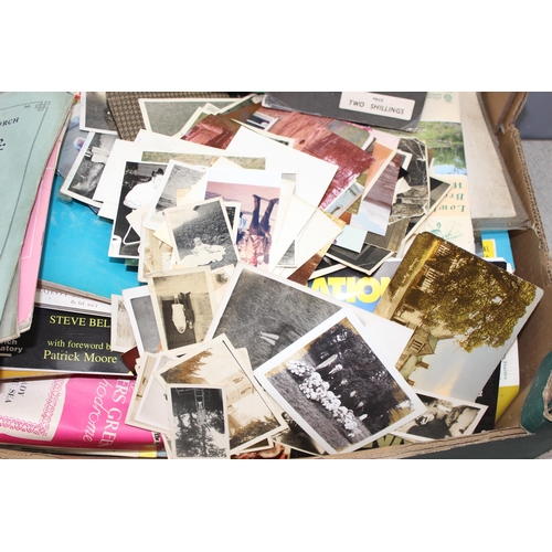 508 - Large qty of mixed ephemera and books, to incl photographs, magazines and stamps