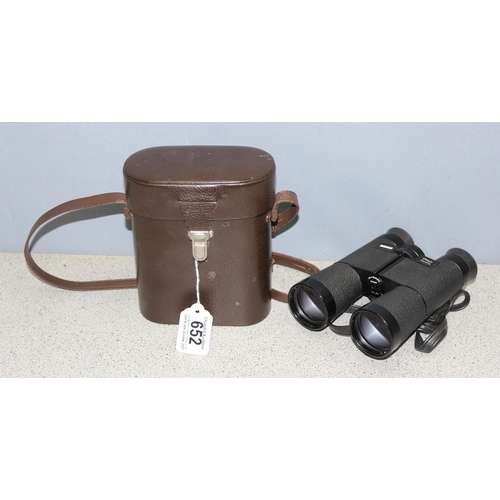 652 - Pair of vintage Carl Zeiss Dialyt 10x40B binoculars with case, serial number: 1416380