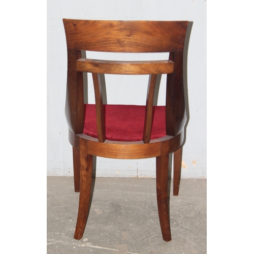 101 - 2 unusual antique red upholstered chairs