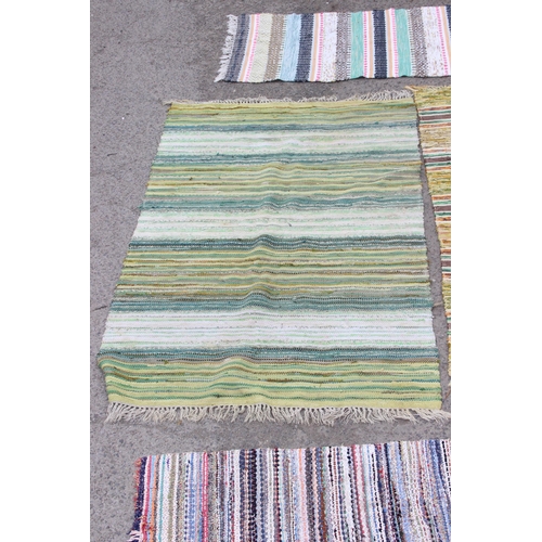 206 - 4 Swedish rag rugs, largest approx 215cm x 140cm