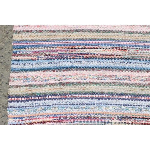 208 - 5 Swedish rag rugs, largest approx 220cm x 90cm