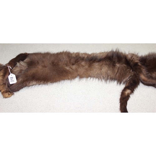 218 - Vintage black/brown fox fur stole