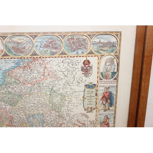 439 - 4 x antique and later maps to incl Oxfordshire, Amsterdam, Paris and Europe, largest approx 67cm x 5... 