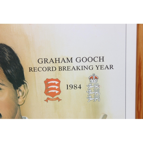 701 - Signed Limited edition (108/500) print of English cricketer Graham Gooch - his record breaking year ... 