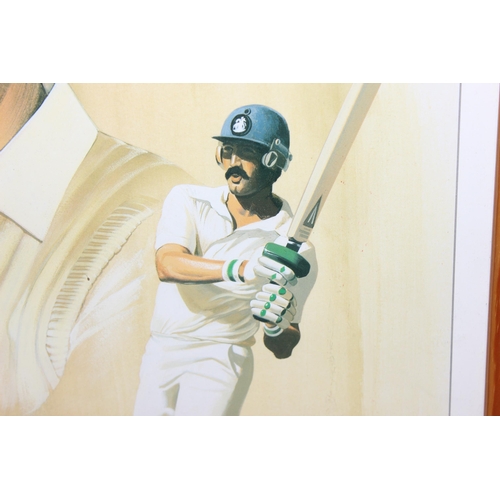 701 - Signed Limited edition (108/500) print of English cricketer Graham Gooch - his record breaking year ... 