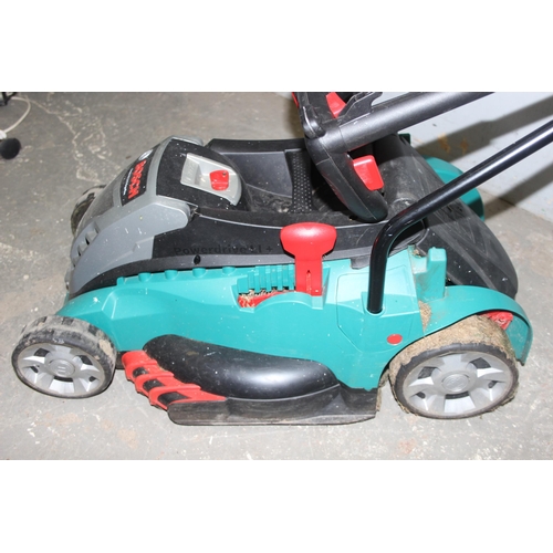 811 - A Bosch Rotak 43 Li Ergoflex 36V cordless rotary lawnmower powered by lithium ion battery including ... 