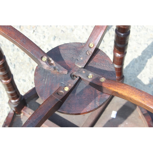 119 - A vintage circular topped side table with carved rope twist border, approx 51cm wide x 51cm deep x 6... 