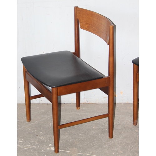 133 - Edmund Homa for Gościcińska Fabryka Mebli (GFM), a set 4 GFM of Poland retro dining chairs with blac... 