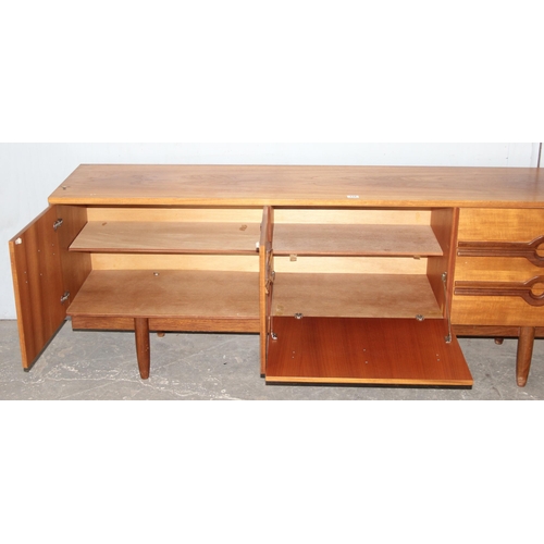 134 - An unusual retro sideboard, possibly by Beautility Furniture but seemingly unmarked, approx 199cm wi... 