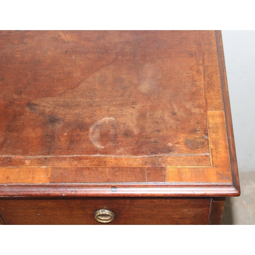 140 - An antique mahogany chest of drawers of unusual 2 over 2 over 2 form, approx 75cm wide x 49cm deep x... 