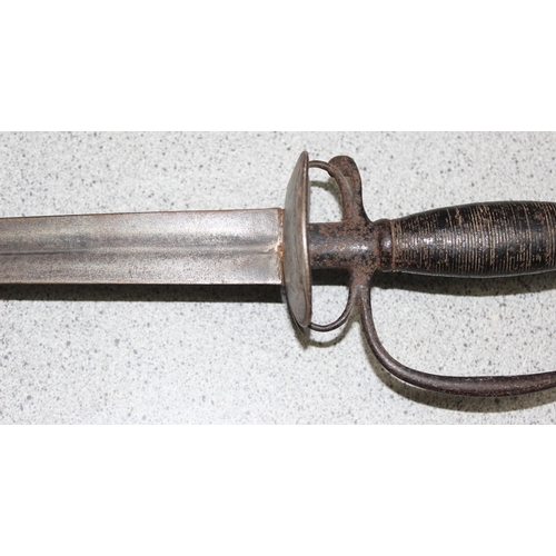 1409 - Antique small rapier style sword/court sword with clam shell guard, possibly 18th century, approx 93... 