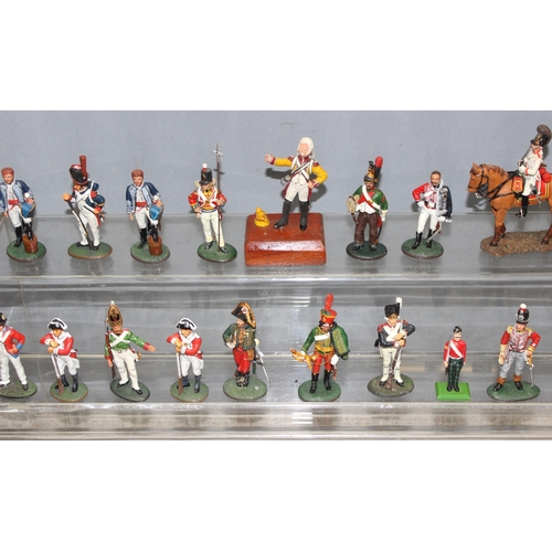 1528 - Qty of vintage and later diecast lead figures, mostly soldiers/military themed to incl DelPrado, Bri... 