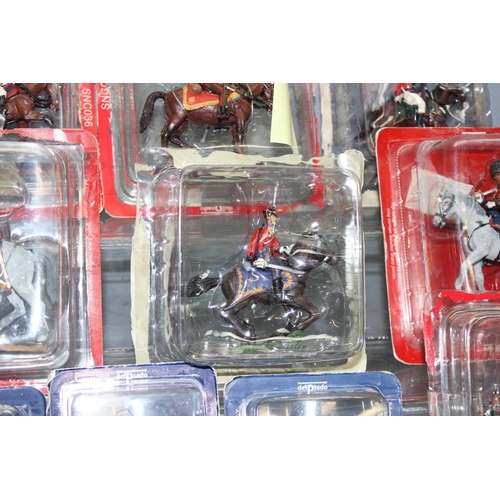 1540 - Qty of diecast figures, mostly cavalry, in blister packs by Delprado ltd