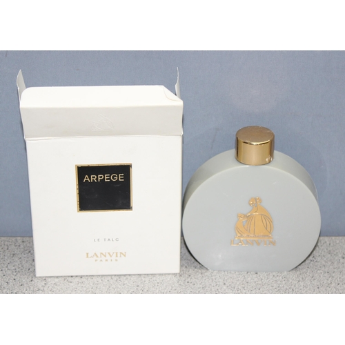 1655 - Eau Arpege Lanvin Paris, 3 boxed items to inc an atomiser with some contents, le talc and Savon