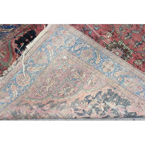 211 - A large vintage Tabriz style prayer rug, approx 210cm x 135cm