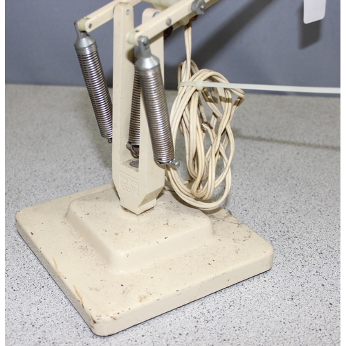 256 - Vintage Anglepoise 1227 desk lamp by Herbert Terry & Sons with 2 step base, cream finish