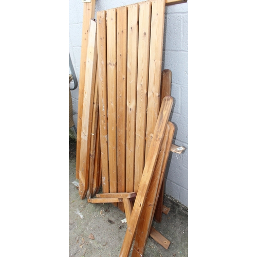 353 - Deconstructed pine garden bench