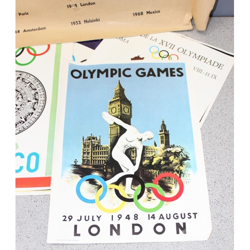 512 - Qty of various stamps and other ephemera to include Texaco historic full colour Olympic posters