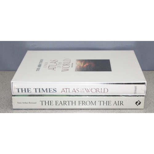 514 - 2 large hardback books to incl The Earth From The Air by Yann Arthus-Bertrand, and The Times Atlas O... 