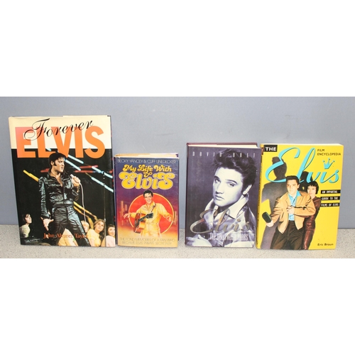 519 - Qty of Elvis Presley hardback books and paperback books/magazines and some First Day Covers