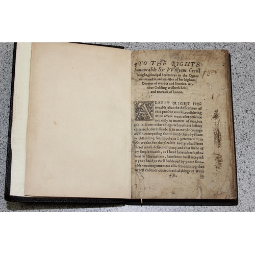 522 - Julius Caesar's Commentaries 1565 by Arthur Goldinge, a rare 16th century book regarding Julius Caes... 