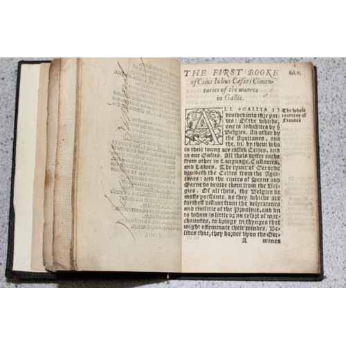 522 - Julius Caesar's Commentaries 1565 by Arthur Goldinge, a rare 16th century book regarding Julius Caes... 