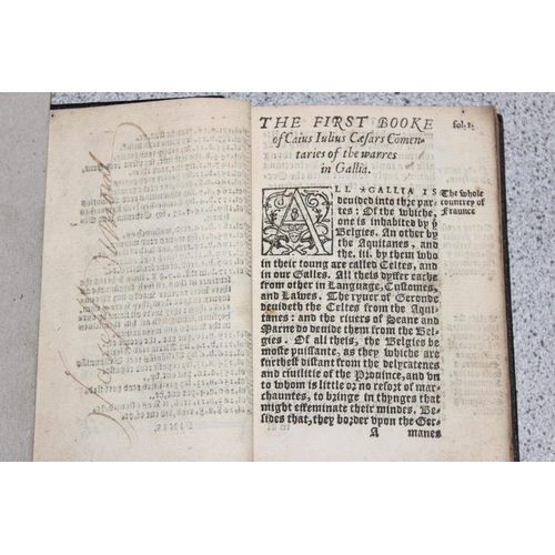 522 - Julius Caesar's Commentaries 1565 by Arthur Goldinge, a rare 16th century book regarding Julius Caes... 